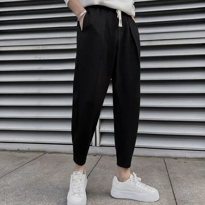 Man Sports Pants Solid Plus Big Size Harem Joggers Korean Deals Cool Trousers Autumn Winter Retro Essential Sweatpants for Men