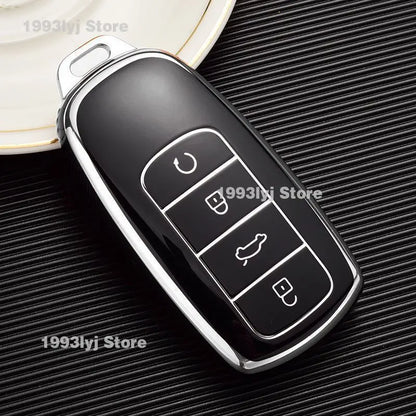 Car Key Holder Keychain For Chery Jaecoo 7 J7 Silicone TPU Case Key