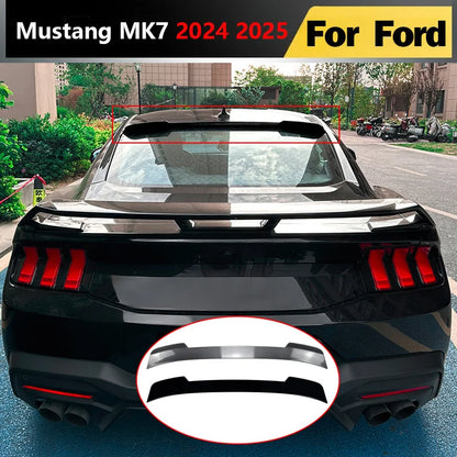For Ford Mustang MK7 2024 2025 Car Rear Trunk Roof Spoiler Decoration Tail Middle Wing Spoiler Trim Tailgate Lid Body Kits