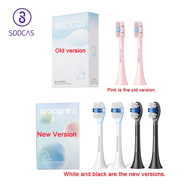 Original Replacement Brush Heads for SOOCAS Sonic Electric Toothbrush X3S X5 X1 X3 X3U Teeth Cleaning Brush Replacement Heads
