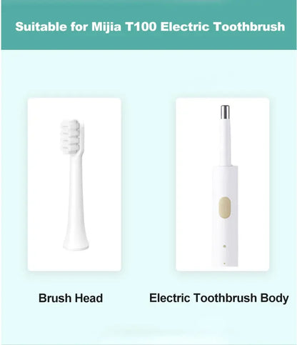 4/8PCS For XIAOMI MIJIA T100 Replacement Brush Heads Sonic Electric Toothbrush DuPont Soft Bristle Suitable Nozzles