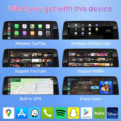 3 in 1 Android15 Wireless Car Carplay Wireless Android Auto MMB MAX Smart Box QCM6350 8-Core GPS WiFi 4G SIM AI Box For Youtube