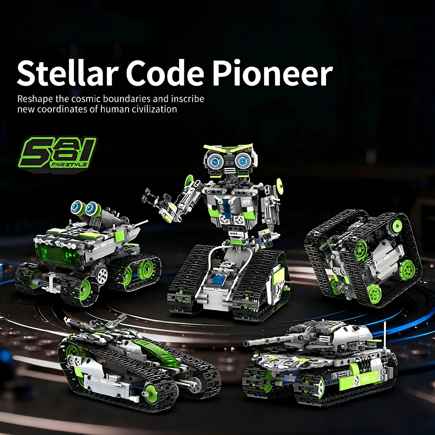 5in1 Technic Robot Building Blocks Set - DIY Programming Remote Control Educational Puzzle Toy for Assembly Gift