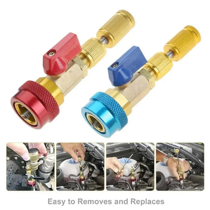 Adjustable A/C Valve Core Puller R134A High Low Pressure Wrench Remover Tool for Car Air Conditioner Repair Quick Removal