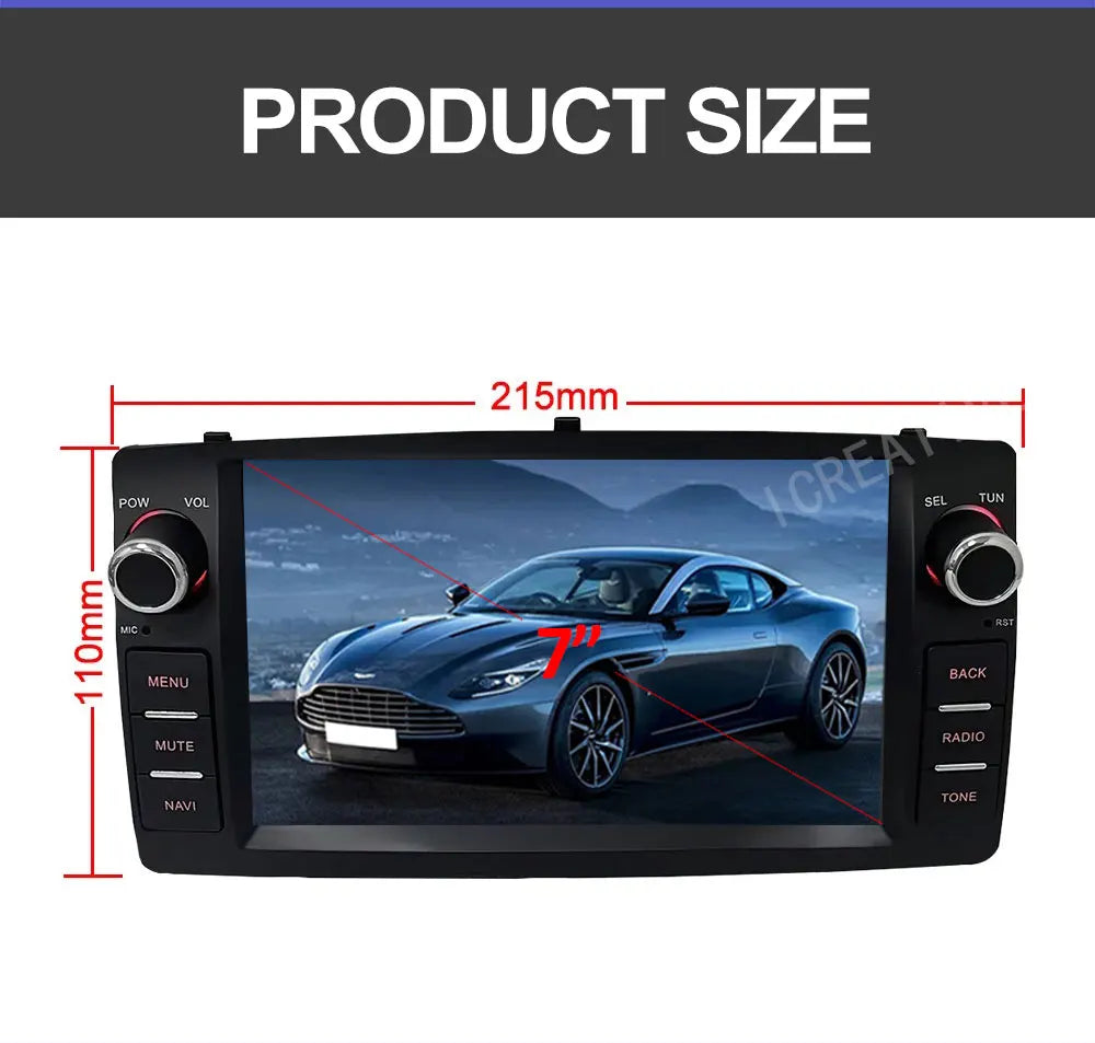 Car Radio Android For Toyota Corolla E120 2003-2006 BYD F3 Carplay Multimedia 7'' Player 2Din Autoaudio Head Unit Navigation GPS