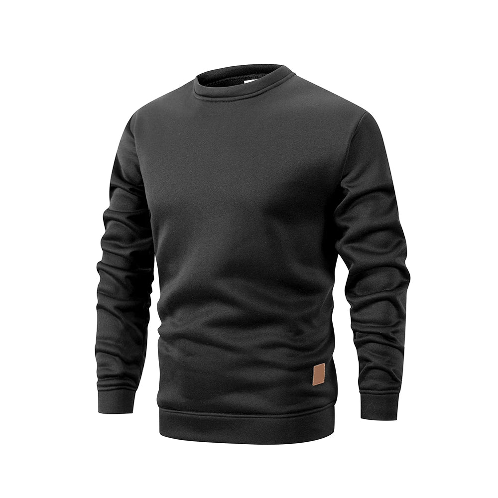 Men's Long Sleeve Sweaters Crew Neck Basic Pullover Shirts Autumn Warm Streetwear Outdoor Jogger Casual Loose Sweatshirt Hoody