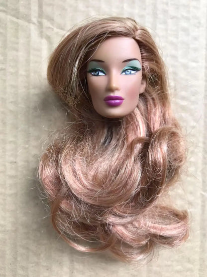 FR Rare Face Doll Heads White Brown Beige Skin Doll Figures Collection Doll Accessories Heads