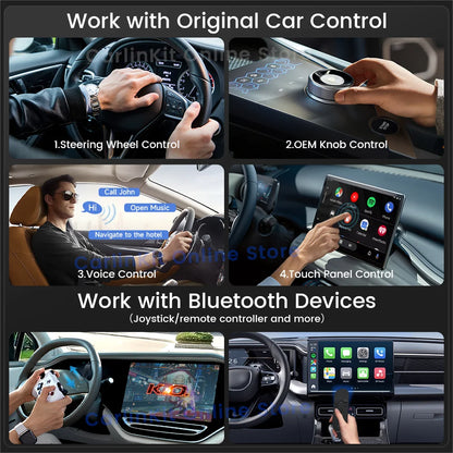 Carlinkit Android 13 Tv Box LED 8+128GB CarPlay Wireless Android Auto Wireless Adapter Support Youtube Netfilx IPTV Spotify GPS