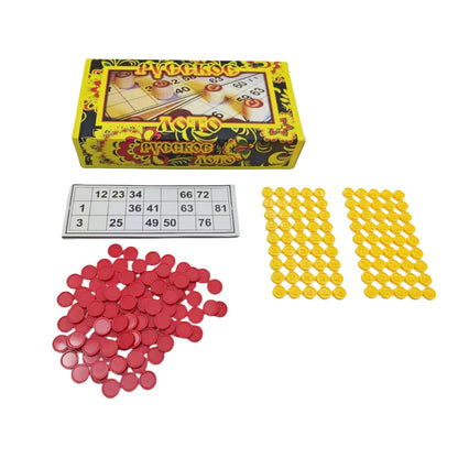 Interesting Tabletop Game "Русское Лото," an Interactive Card Game Suitable for Parties and Family and Friends, a Great Holiday Gift! (the Picture May Have Slight Color Differences from the Actual Product)