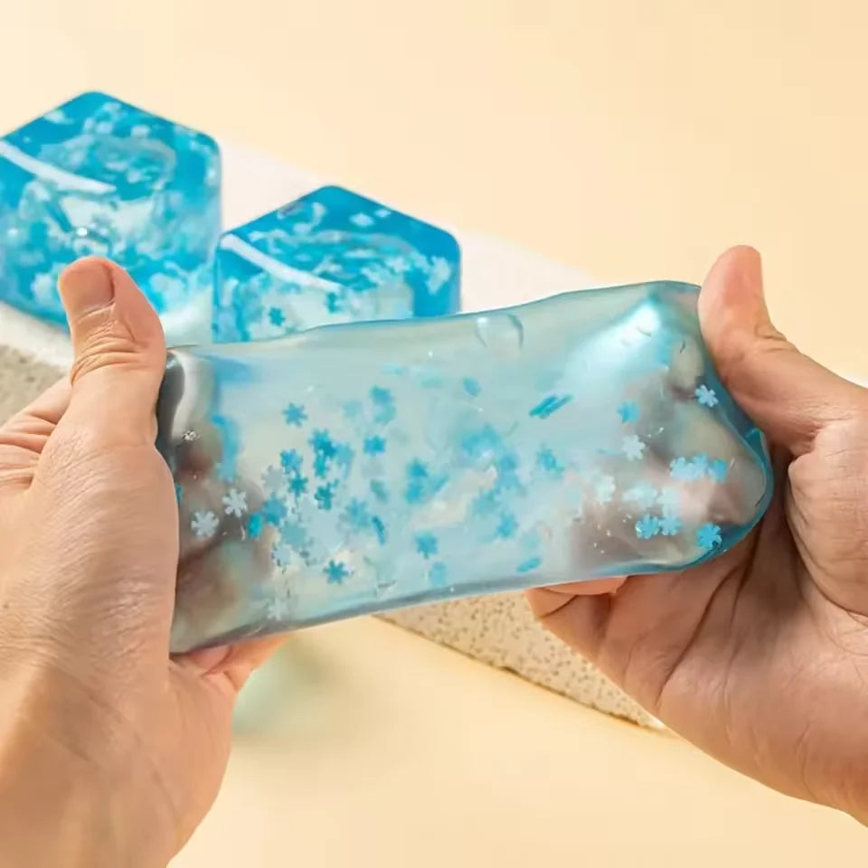 6/8/10/12 PCS Ice Cube Squishy Sensory Toys Stress Square Soft Touch Squeeze Office Stress Relief Toys for Adults Favors Gifts