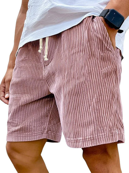 Men's Retro Corduroy Casual Shorts Men Fashion Solid Sweatpants Harajuku Corduroy Short Pants New Men Clothing Roupas