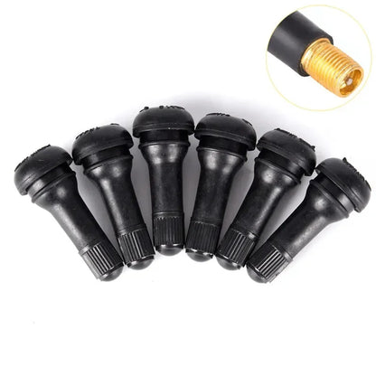 10Pcs TR413 Snap In Type Rubber Valve Tool Set Tubeless Tyre Valves Stems Rubber Valve Stems Car Accessories Parts Replacement