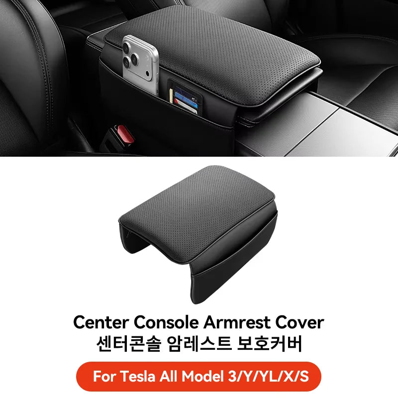 YZ For Tesla Model 3 Y YL Juniper Highland Armrest Pad Soft Case Center Console Box Cover Aanti-scratch 2026 Accessories