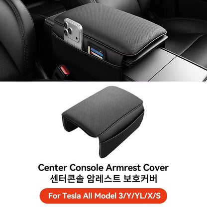 YZ For Tesla Model 3 Y YL Juniper Highland Armrest Pad Soft Case Center Console Box Cover Aanti-scratch 2026 Accessories