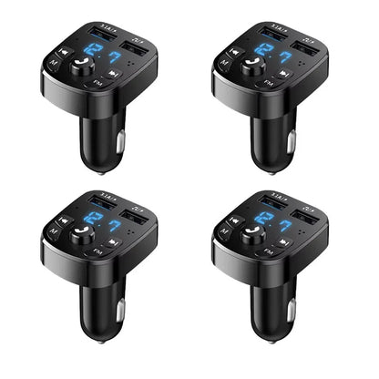 1/2/4/6pcs Bluetooth 5.0 Fm Transmitter Car Mp3 Player Wireless Hands-Free Audio Receiver Car Radio Dual USB Fast Charger