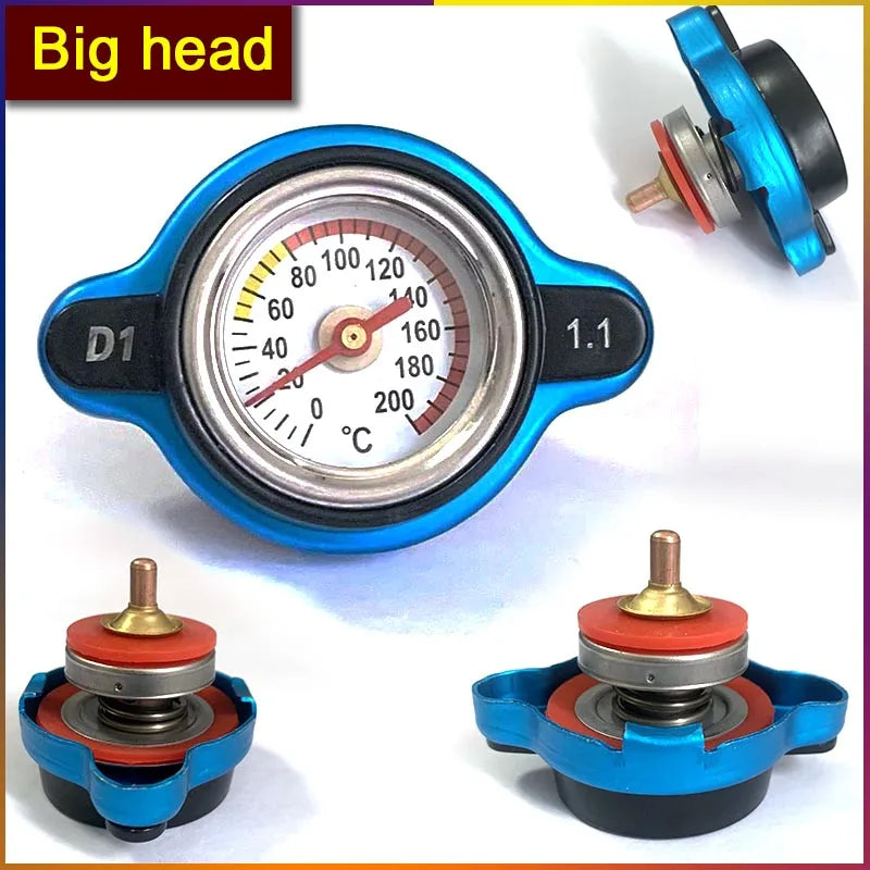 Gauge Radiator Cap For Car Motorcycle Racing 0.9/1.1/1.3/1.8bar Small Head and Big Head Tank Cover Thermostatic Universal