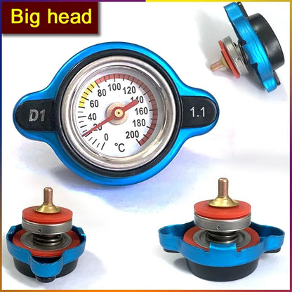 Gauge Radiator Cap For Car Motorcycle Racing 0.9/1.1/1.3/1.8bar Small Head and Big Head Tank Cover Thermostatic Universal