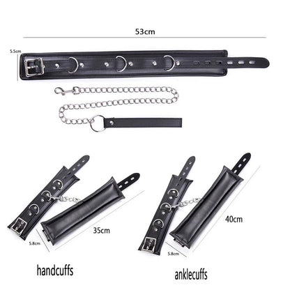 BDSM Bondage Kit Spreader Bar Handcuffs Ankle Cuffs SM Sex Adult products Dog Collar Fetish Restraints Set Sex Toys for Couples