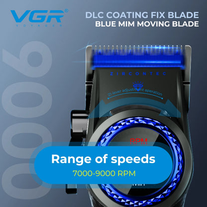 VGR Professional Hair Clipper with 12000 RPM High end Base Hair Trimmer Hair Salon Home Multi gear Adjustable Hair Clipper V-001