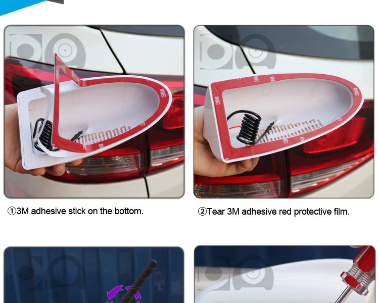 Universal Super Shark Fin Antenna Special Car Radio Aerials Piano Paint Stronger Signal For Ford Kuga Flex Territory Ecosport