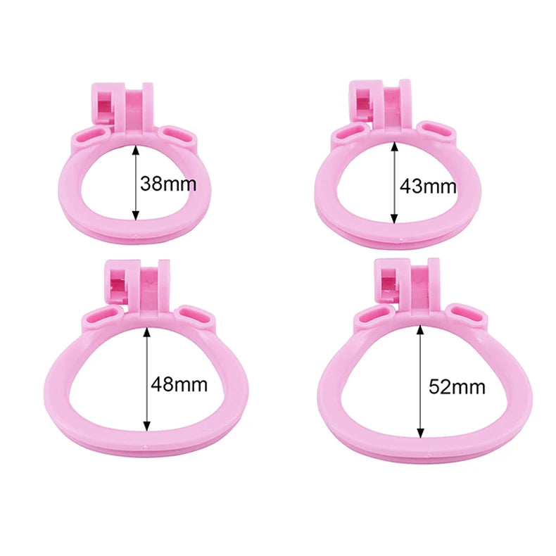 Small short plastic male chastity locks lower body hidden anti-masturbation cock cage sex toys for men