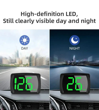 Car GPS HUD Head Up Display Universal Digital Speedometer Projector Kmh/Mph Big Font Speed Meter Displayer USB Cable Plug & Play