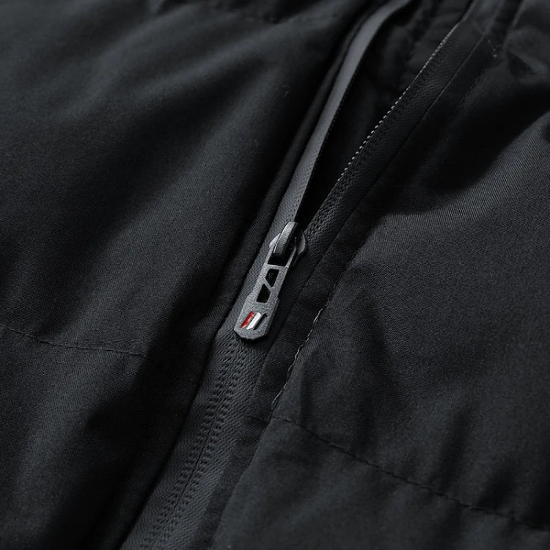 Men's 3D Quilted Puffer Jacket, Thickened Cotton Winter Coat, Stand Collar Warm Outerwear Cold Weather / Daily Wear
