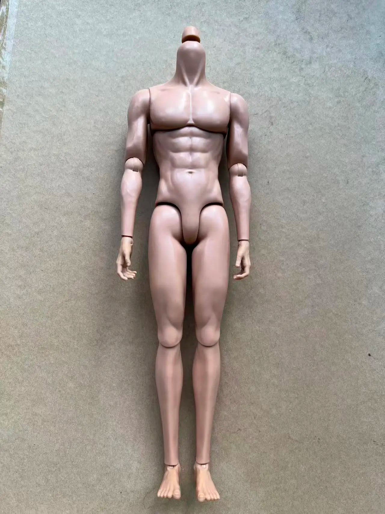 YUNYI Male Doll Body Figure 1/6 Muscle Male Doll Body Toys Multi-Joints Movable Beige Skin Doll Body Collection Doll Toy Parts