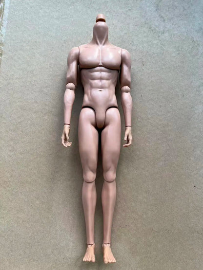 YUNYI Male Doll Body Figure 1/6 Muscle Male Doll Body Toys Multi-Joints Movable Beige Skin Doll Body Collection Doll Toy Parts