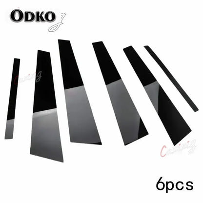 Car Stickers For Honda Civic 8/9/10Th 2006 2007-2020 Glossy Black Door Window Pillar Posts Cover Trim Kits AUTO Accessories