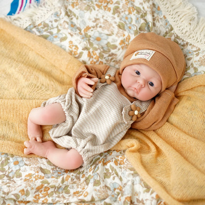 30CM 12 Inch Micro Preemie Full Body Silicone Reborn Baby Doll Lifelike Anti-Stress Bebe Reborn Surprise Realistic Doll for Coll
