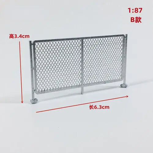 1/64/87 HO Scale Outland Model City Railway Fence Bleachers Benches Scene Model