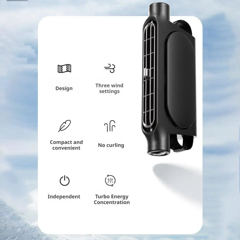Car Seat Fan USB Charging High Power Backrest Pillow Car Fan Auto Summer Supplies Cooling