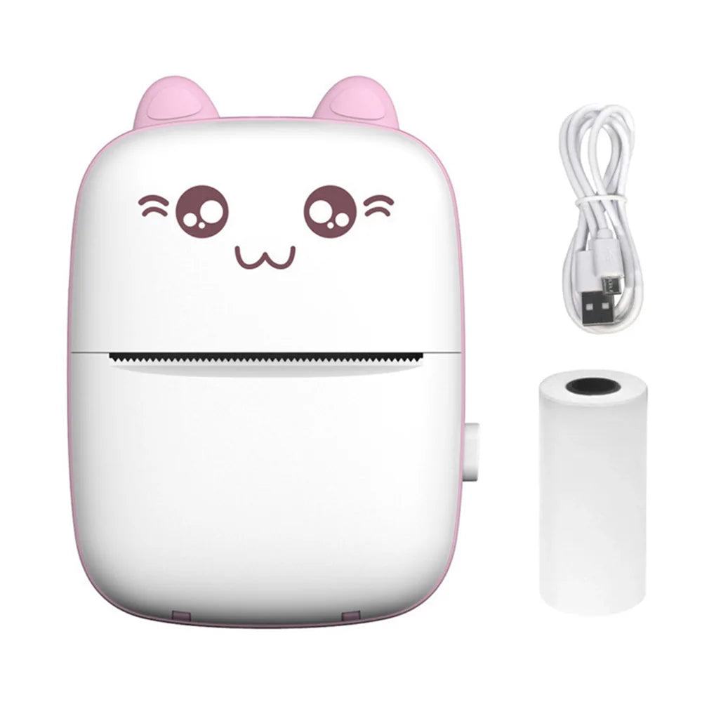 Portable Printer Mini Pocket Wireless Bluetooth Thermal Printers for Android iOS Smartphone  BT Inkless Printing Gift for Kids