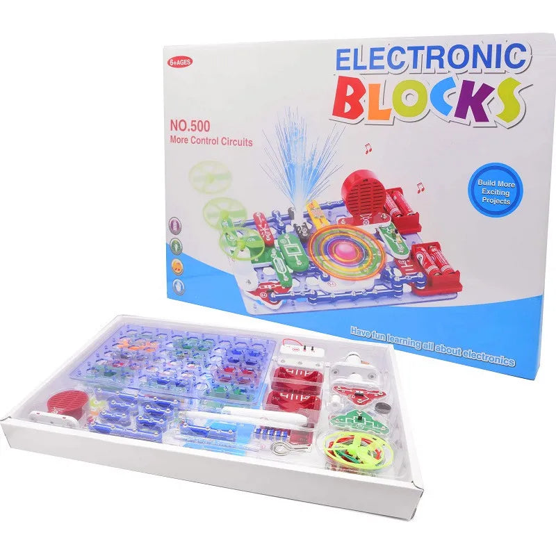 Educational Electronic Building Blocks for Kids - New Circuit Scientific Experiment Assembled Toys for Children's Exploration 8+