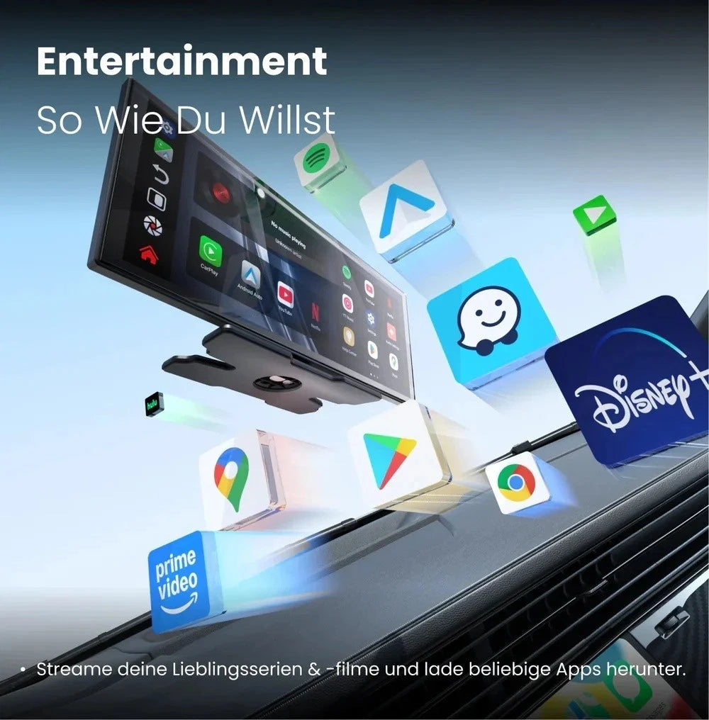 Ottocast Ai 11.4" Wireless Carplay Screen Android 15 Car Radio Multimedia Video Split-screen For Netflix YouTube Play Store