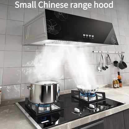 Kitchen Ventilator Suction Range Hood Strong Suction Force Small Stove Cooker Ceiling Mounted Smart Touch Cleaning Exhaust Hood