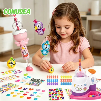 Children Sticky Balloon Maker kit Bubble Inflatable Toy Set  Inflator Machine Handmade DIY Educational Toy Gift Boys girls