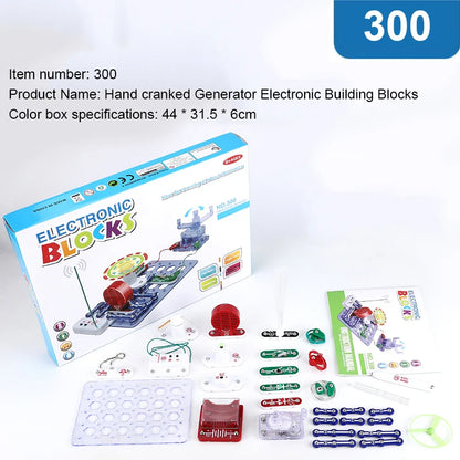 Puzzle New Circuit Electronic Building Blocks Scientific Experiment Education Children Assemble Toys Electronic Exploration 8+