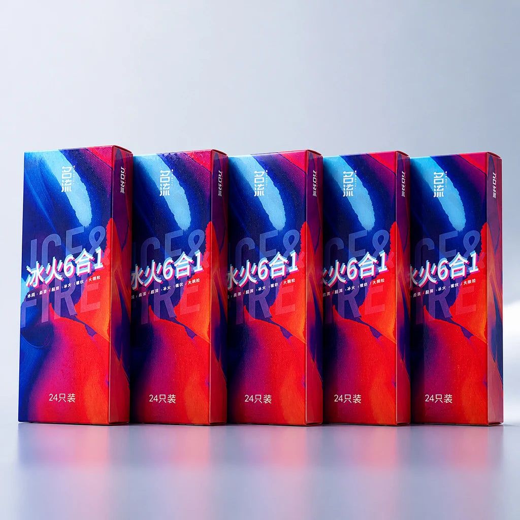 Mingliu 24pcs Condoms Mixed Variety Pack Ultra Thin Ribbed Dotted Hot Cold Sensation Latex Safe Protection Adult Products