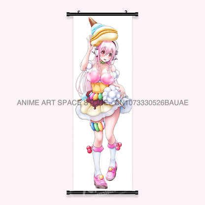 Video game Wall Artwork Canvas Scrolls Picture Anime Movie Role Poster Hanging Painting Print Home Decoration For SUPER SONICO