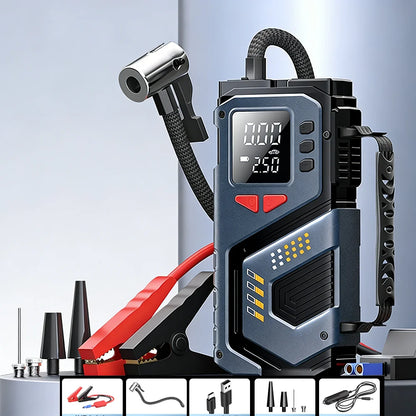 YIJU Car Jump Starter And Air Inflator 10.2 Bar Fast Fill -40°C-80°C Low-Temp Work Battery with Tire Monitoring Portable Charger