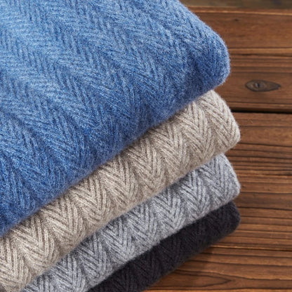 420g 100% Wool Men's High-quality Sweater, Business Casual Round-neck Pullover, Warm & Soft