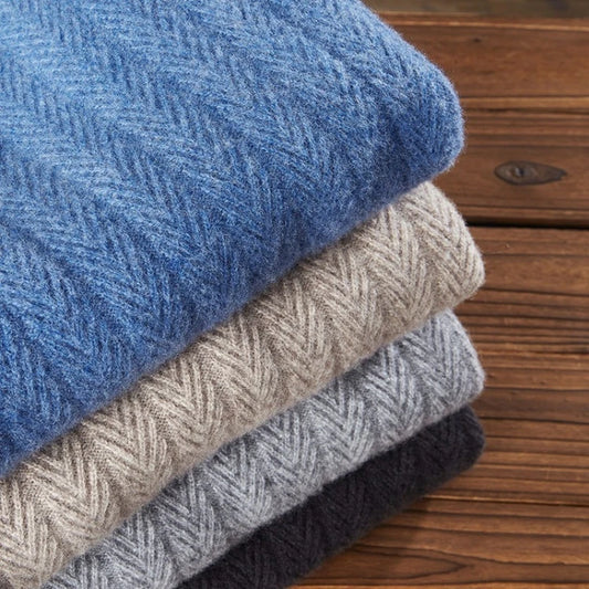 420g 100% Wool Men's High-quality Sweater, Business Casual Round-neck Pullover, Warm & Soft
