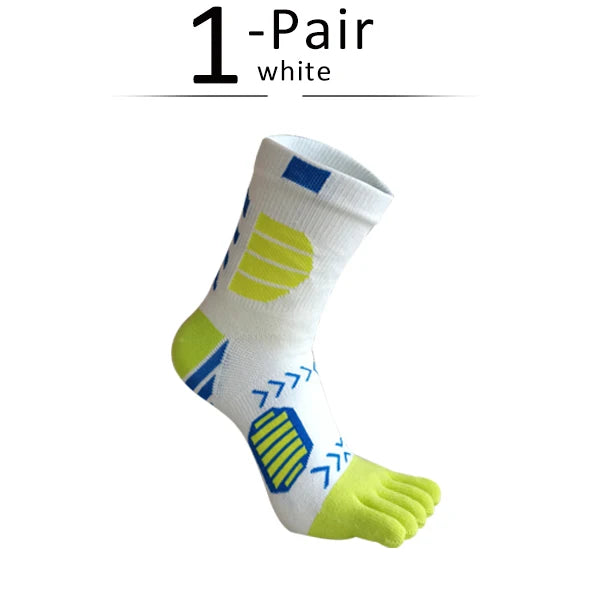 1/5 Pairs Sport Toe Socks Compression Cotton Sweat-Absorbing Deodorant Bike Marathon Fitness Outdoor Basketball 5 Finger Socks