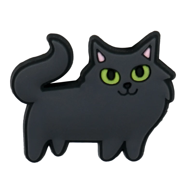 1/100pcs Cat Pin for Shoe Sphinx Orange Cat Black Cat Cute Shoe Charms for Women Girl Kids Sandal Accessories Buckle Decorations
