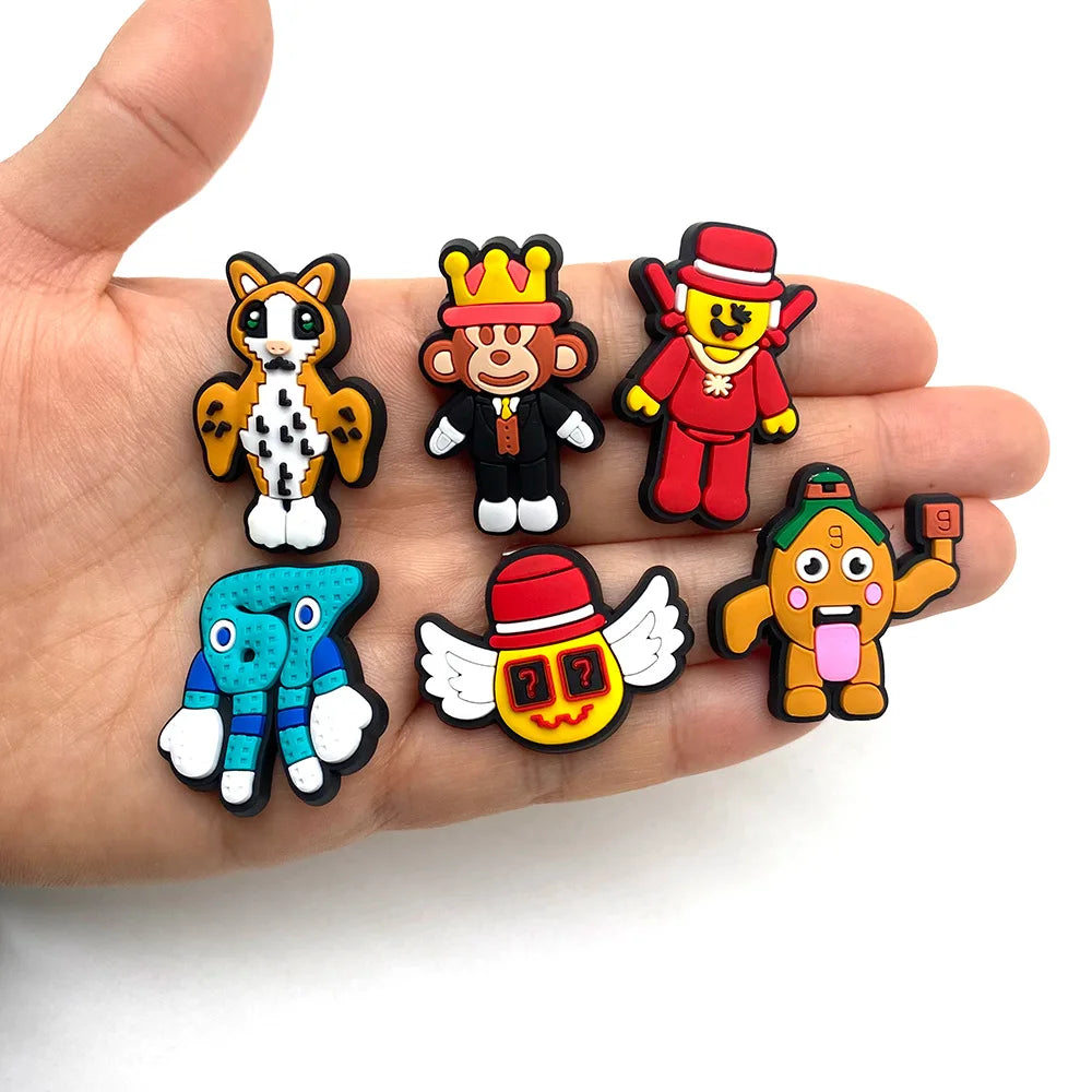 Steal Catch the Brainrot Shoe Charm Cartoon for Shoe Accessories Dreations for Sandals Sneaker Classic Clog Kids X-mas Gifts