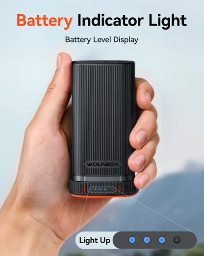 WOLFBOX MF200 22.2Wh 7.4V Rechargeable Li-ion Battery Pack – Removable Backup Power (Battery Only, No Charger)