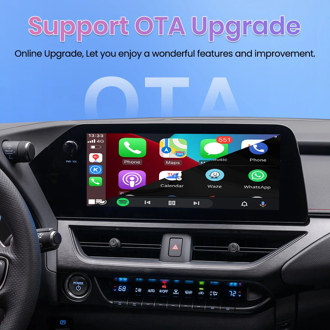 3 in 1 Android15 Wireless Car Carplay Wireless Android Auto MMB MAX Smart Box QCM6350 8-Core GPS WiFi 4G SIM AI Box For Youtube