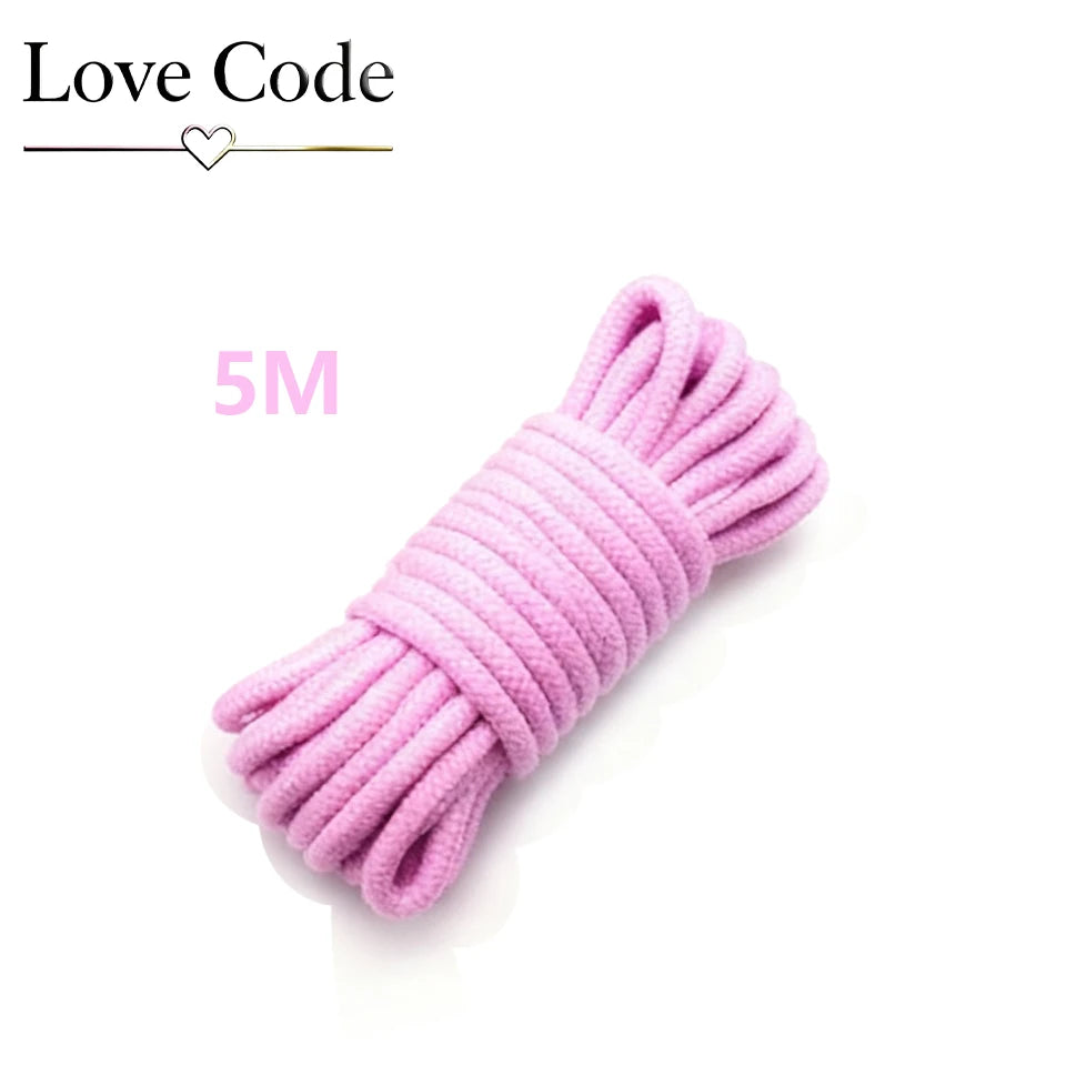 5m/ 10m Cotton Rope Female Adult Sex products Slaves BDSM Bondage Soft Rope Adult Games Binding Rope Role-Playing Sex Toy
